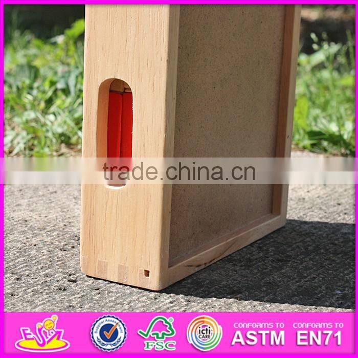 2017 new design 18 pieces educational wooden kids building blocks with box W13A115