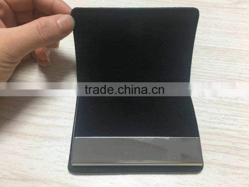 PU leather&Metal business card case leather&Metal business name card holder