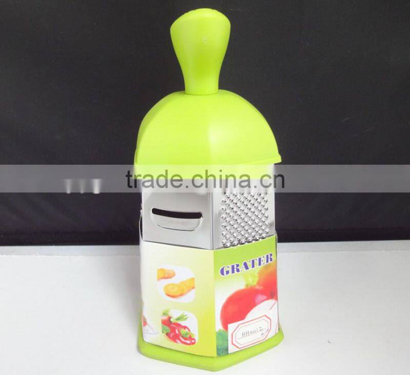 Stainless Steel 4 Sides 10 Inch Vegetable Grater with Food Box