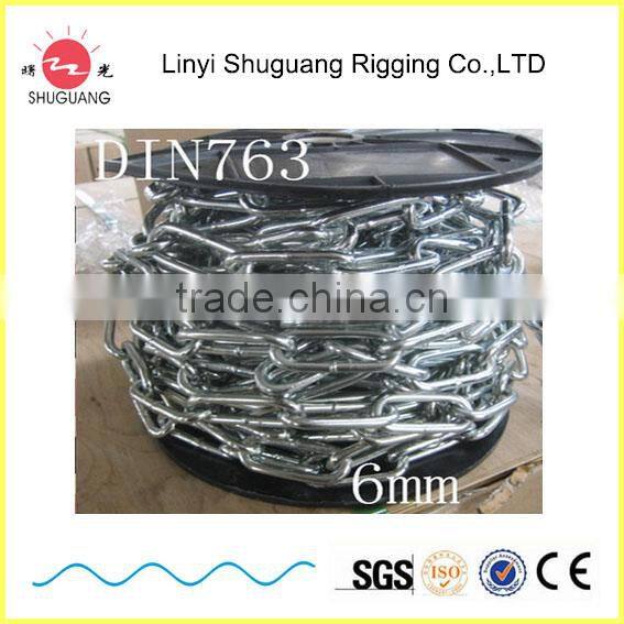 DIN763 2mm-26mm Different Size Galvanized Welded Chain