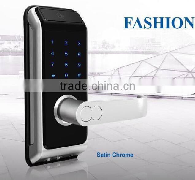 number fingerprint digital hotel drawback smart card reader door lock for wooden door
