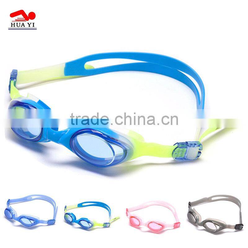 Comfortable kids anti fog transparent swimming goggles