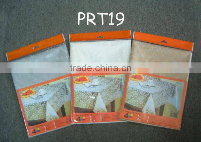 Factory accept custom printed plastic table cover sheet / table cloth