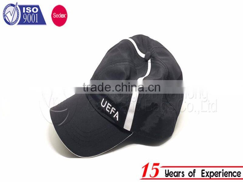 Hook and loop fastener back strap sports polyester sun visor hats