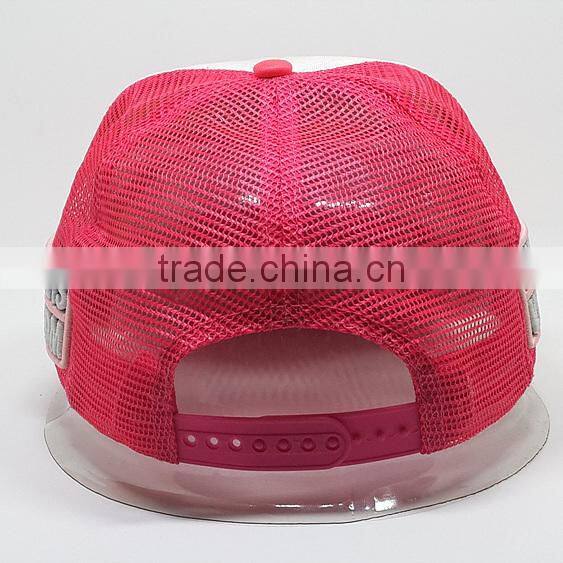 fashion cheap custom 5 panel mesh shine trucker caps with shine embroidery logo
