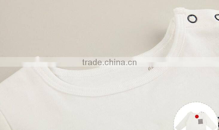 wholesale soft cotton 0-2years infant Toddler shirts long sleeve white t-shirt