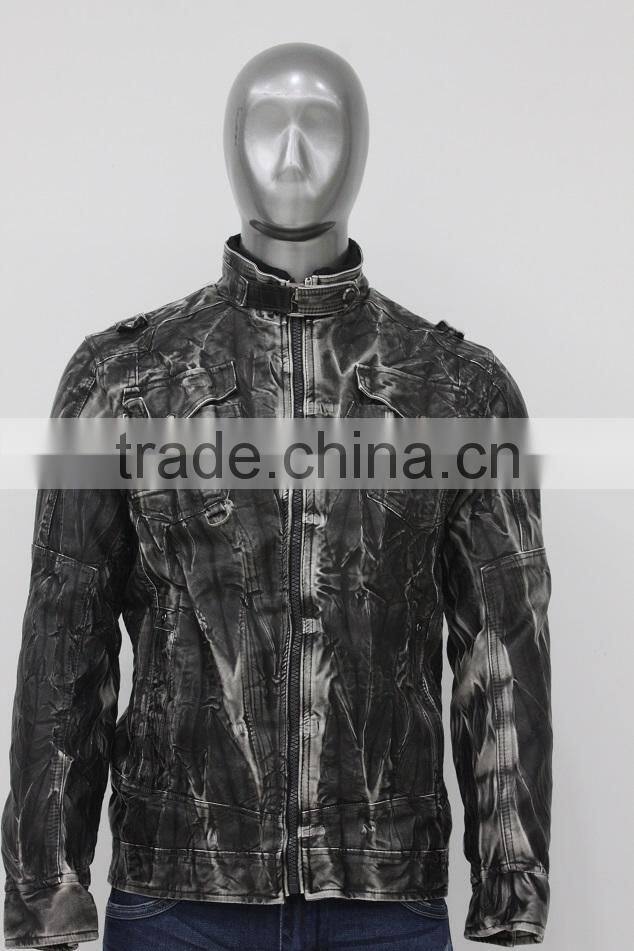 2014 Wholesell Oem Service Italy Milan Fashion Leather Jacket For Men
