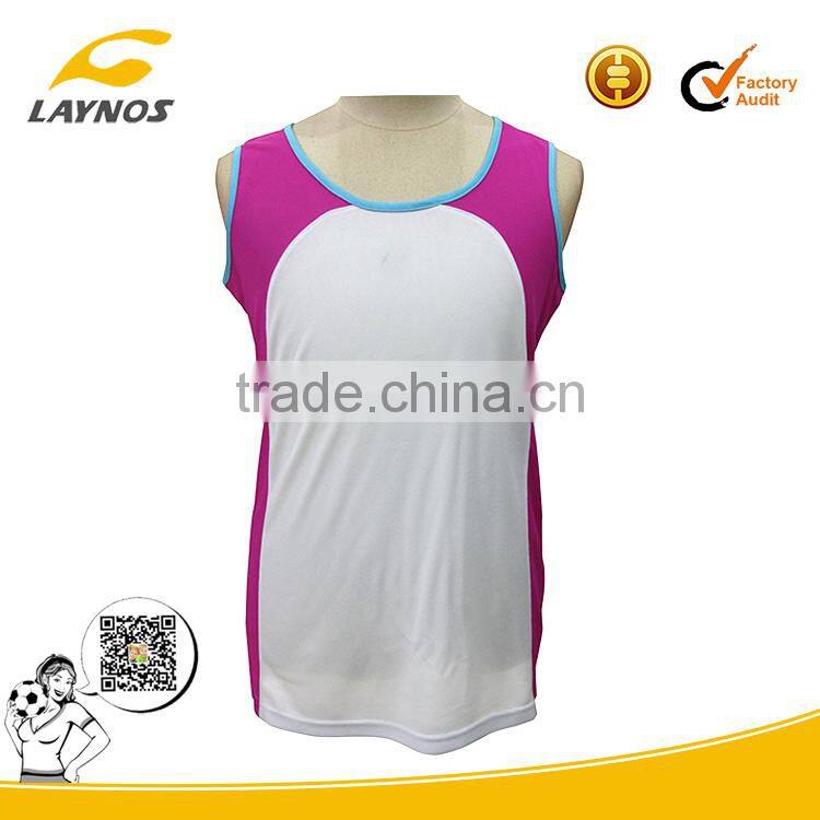 Women sleeveless round collar t-shirt