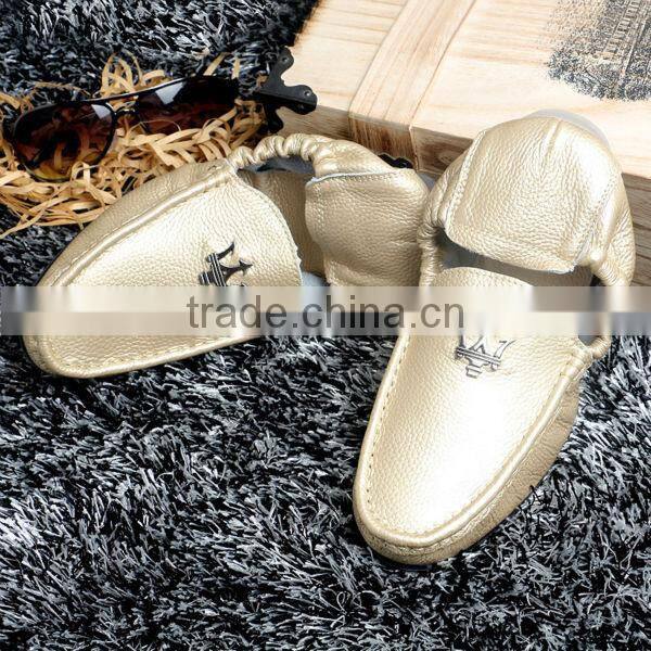 top layer leather soft casual shoes for men fashion have sample, full grain cow leather peas shoes casual for male