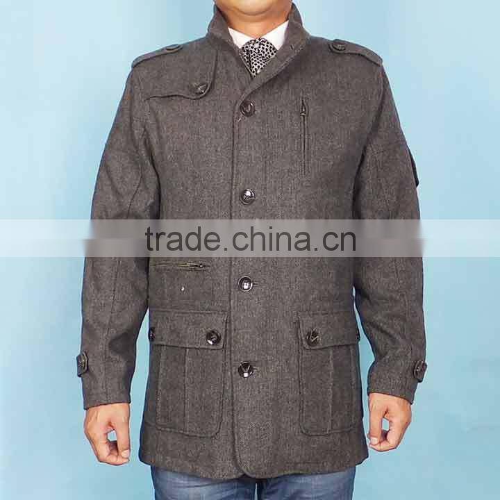Outlet coat stock Mens wool coats, long coats closeout,140801l