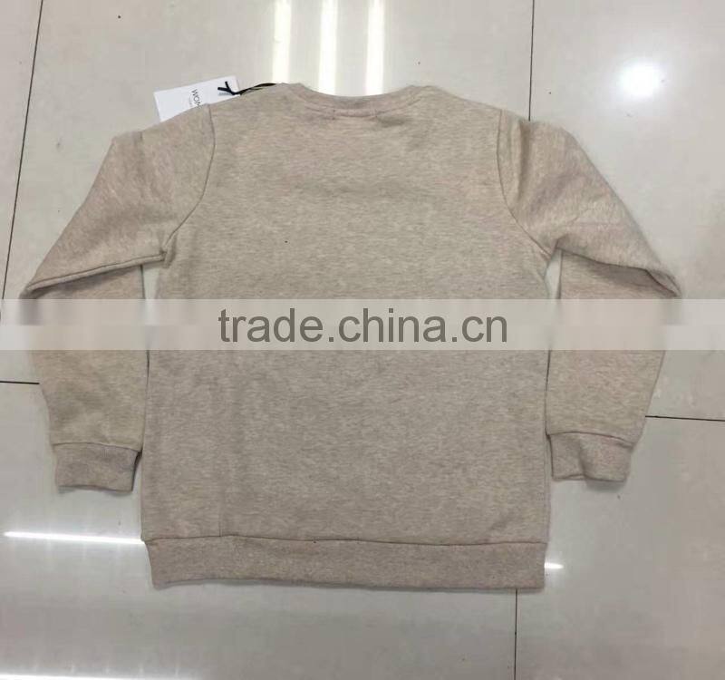 China suppliers printed unisex fleece stock sweatshirt hoodies