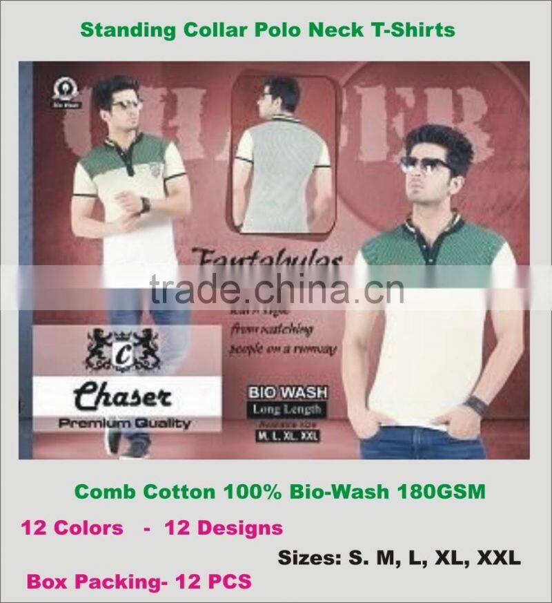 Polo T-Shirts with standing collar