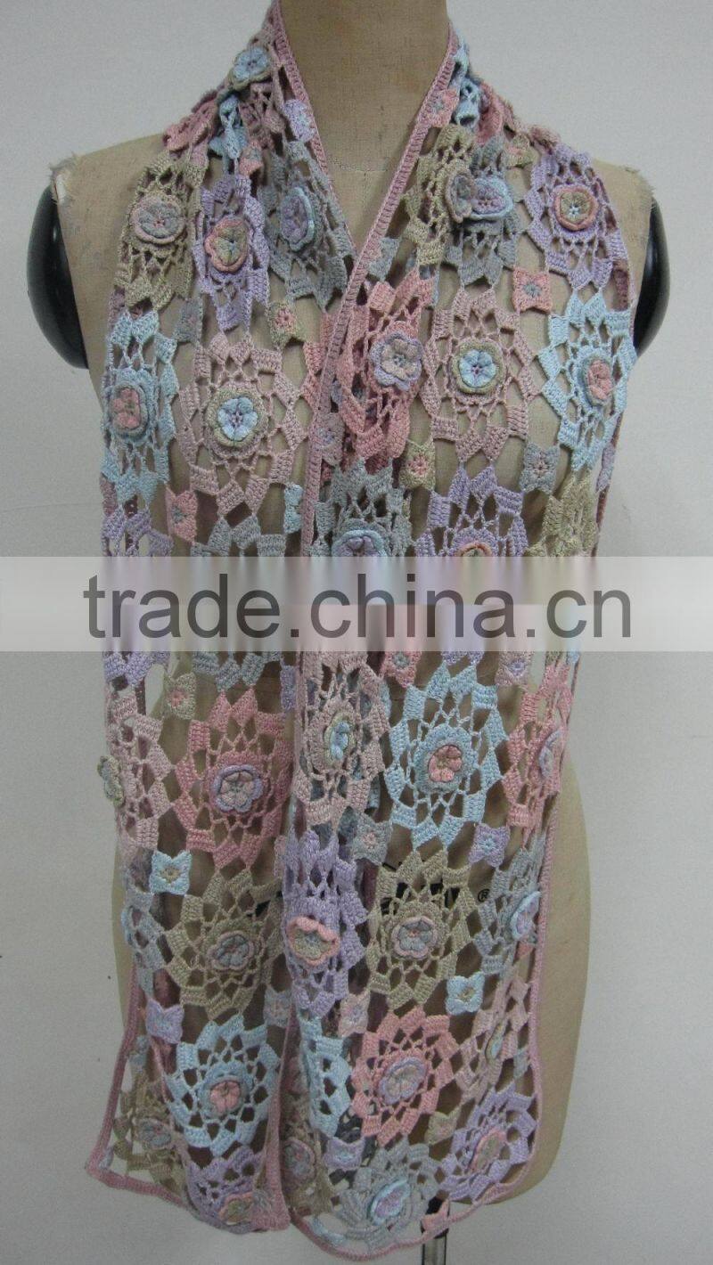 S9972 2014 new design shenzhen crochet scarf