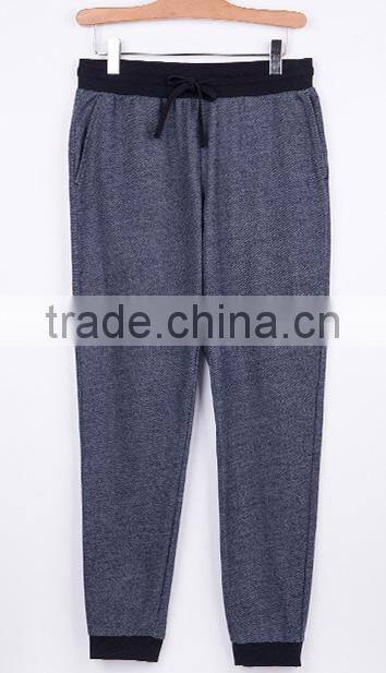 customized skinny sports pants Pop style CVC60/40 cotton wholesale cheap plain blank pants