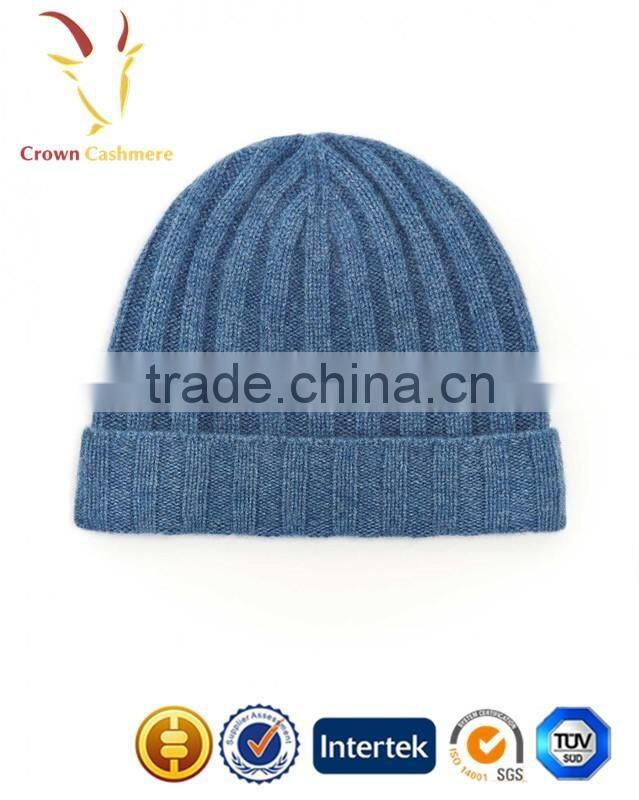 Best Selling Rib Fashion 100 Cashmere Beanie Hats