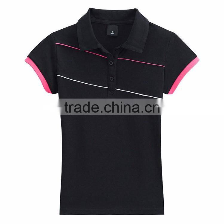 New design 95% cotton 5% spandex womens uniform bulk polo shirts