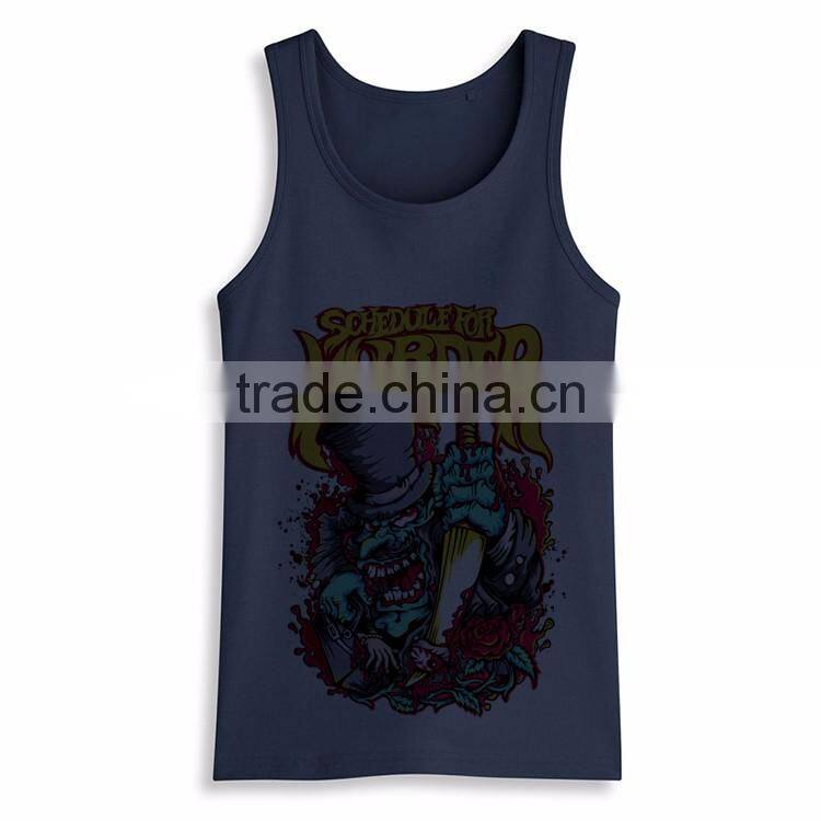 OEM ODM Fancy Design Bodybuilding Slim Fit Cotton Wholesale Gym Tank Top Men