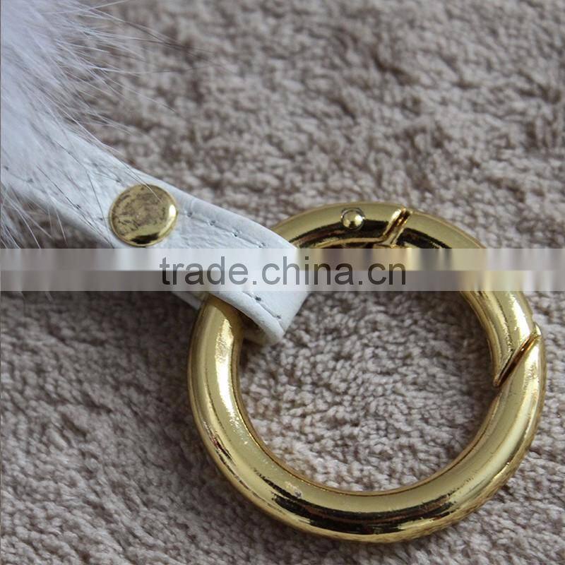 Myfur Comfortable Genuine Blue Fox Body Fur Pompoms Pendant for Women Handbag