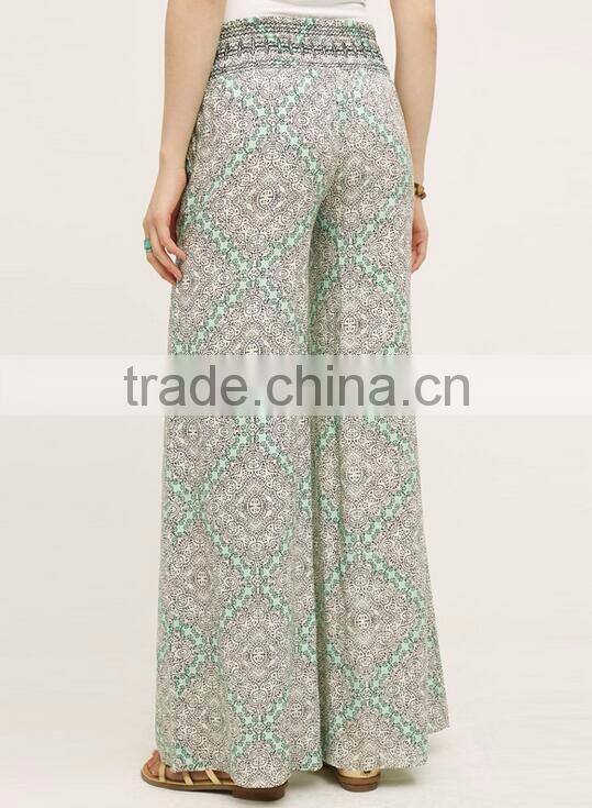 EY0599P New Style 2017 Ladies High Waist Printed Loose wide-legged pants