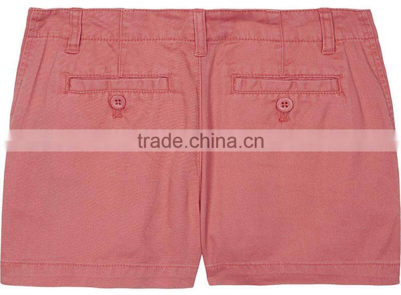 High Quality Solid Colored Belt Loop Boys Denim Shorts Made of Twill