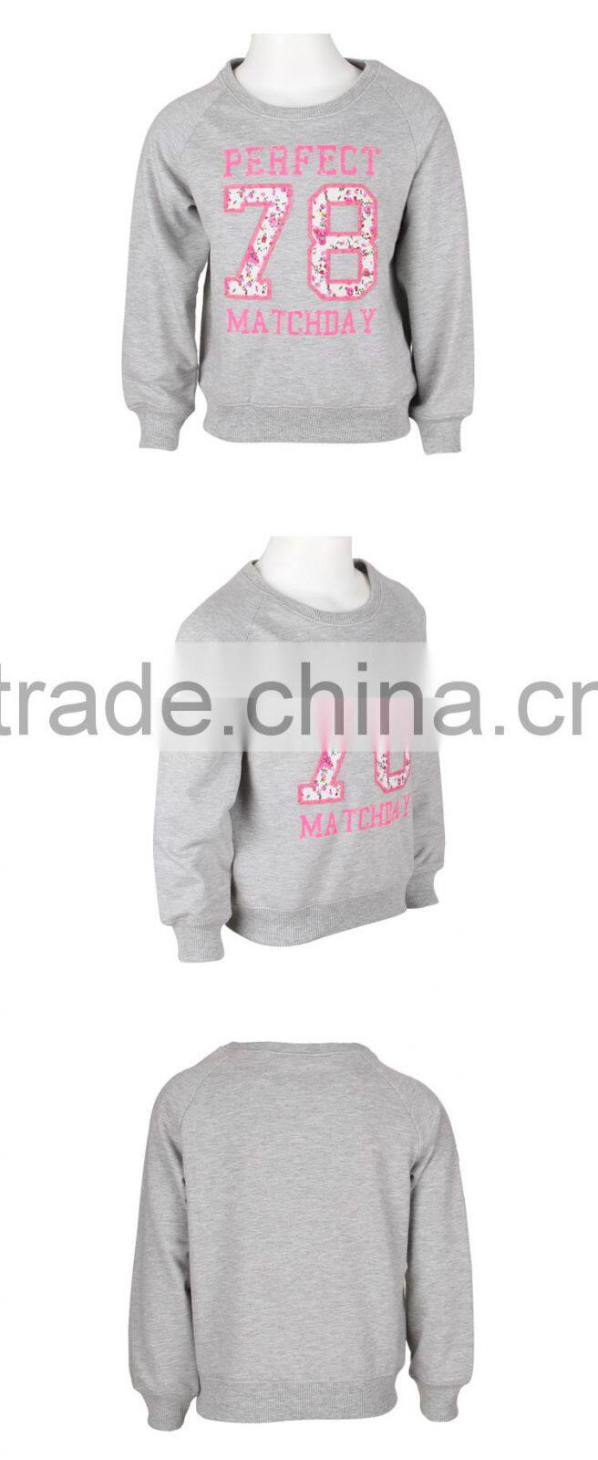 Latest Design 3D Printing Girls Boys Sweatshirt without Hood