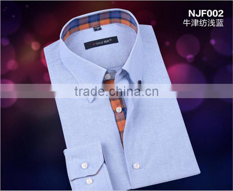 100% cotton white men's oxford cotton dress shirt