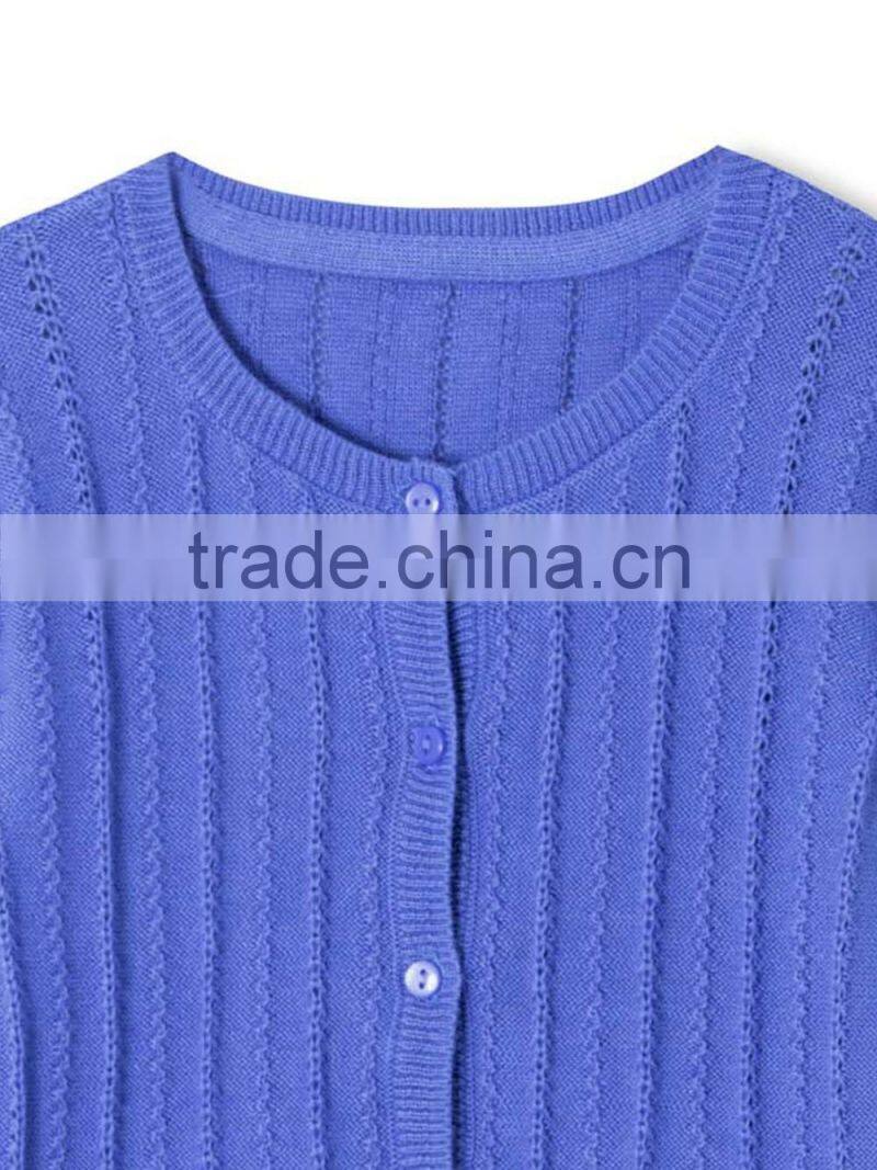 Cable Pattern Cardigan Baby Girl Sweater Design With Buttons