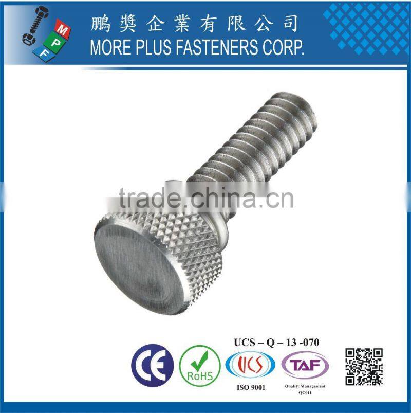 ANSI Stainless Steel Knurled Thumb Screw Plain