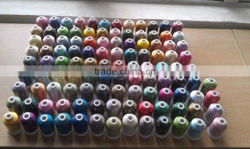 New Mini-King Spools Machine Embroidery Thread 100% Polyester Thread For Brother ,Janome 1000m*120 , Free Shipping