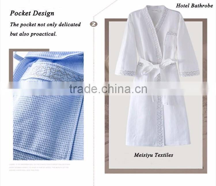 Fancy bathrtobe cotton robes waffle