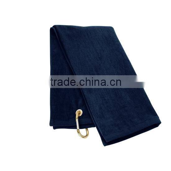 China supplier tri fold towel customized logo