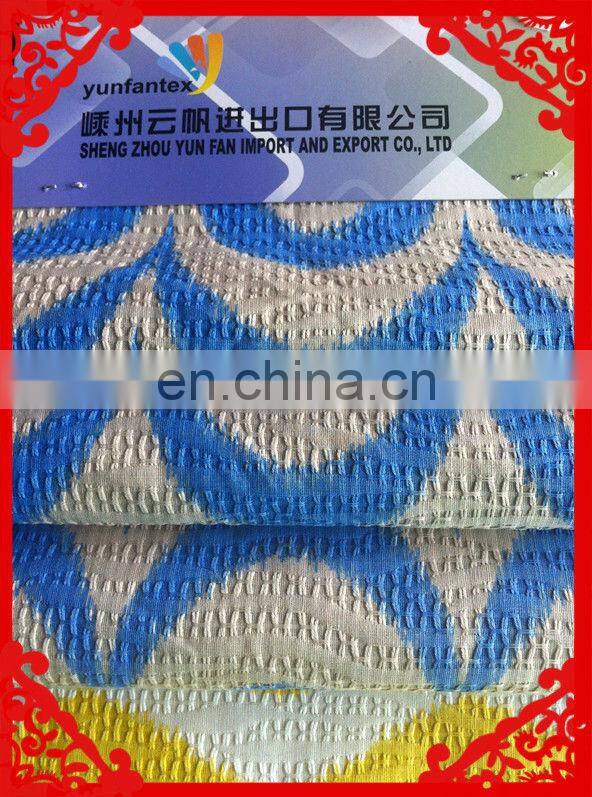 2014-2015 latest Italy design pattern dobby yarn dyed printed cotton fabrics