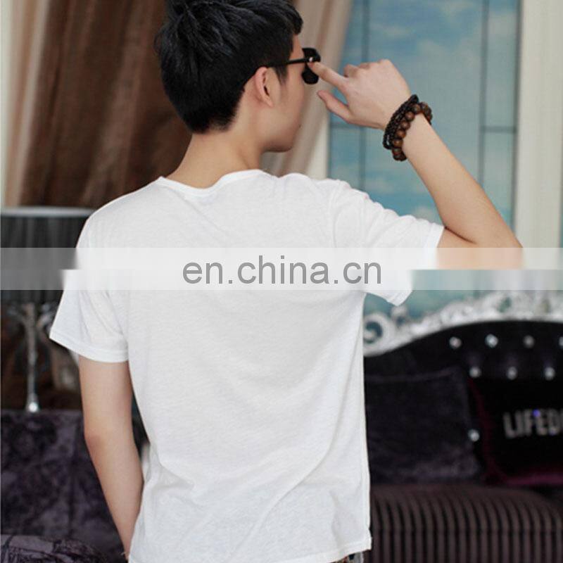 Peijiaxin Latest Design Casual Style O-neck White Plain Cheap Men Fancy Pocket T shirt