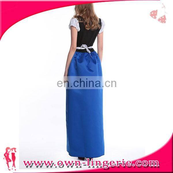 Beer Maid Peasant Dress beer maid blue garden girl fancy dress costume long octoberfest beer maid costume