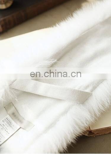 Luxurious White Black Fox Fur Scarf Fashion Fox Fur Shawl From China
