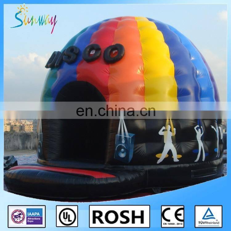 SUNWAY High quality New design inflatable disco dome with LED light for sale