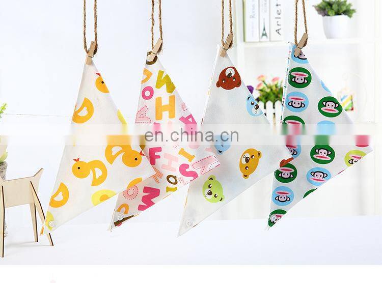 Absorbent cotton baby bandana bib triangle double cotton soft bandana bib