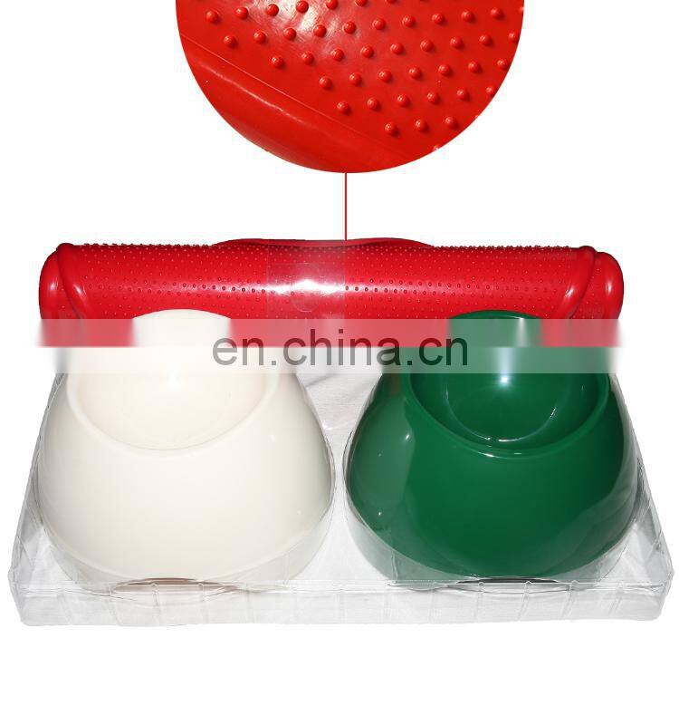 eco-natural plastic EVA+ABS two bowls plus free mat for pet