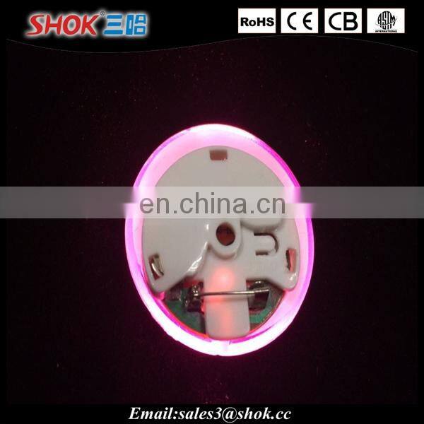 Christmas Gift Flashing Custom Button LED Badge,beautiful led badge
