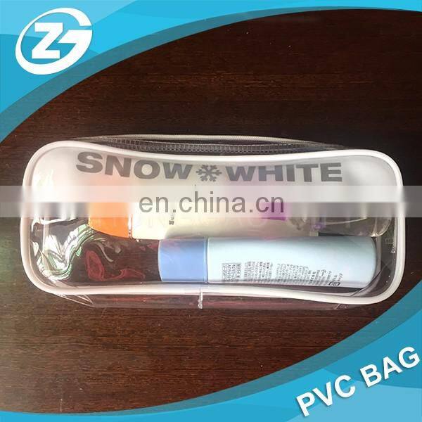 Wholesale Toilet Towel Packaging Custom Clear Plastic PVC Travel Cosmetic Bag with Zipper