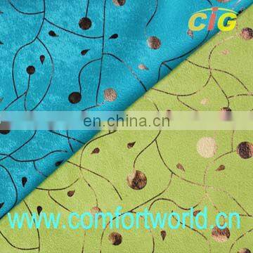 Fashion new design colorful home products textile flock fabric material for sofa set