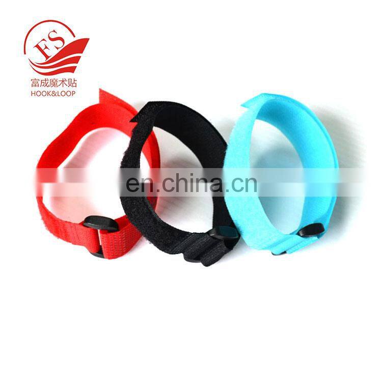 Custom elastic wrist bands nylon strapping tape hook and loop for sale