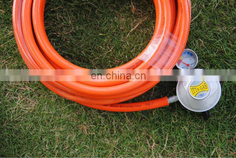 Orange LPG Gas Hose and Gas Hose Clamp
