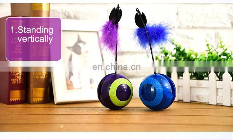 Electronic Cat Toy Ball Running Interactive Cat Toy Racer Cat Plastic Toy With Lights