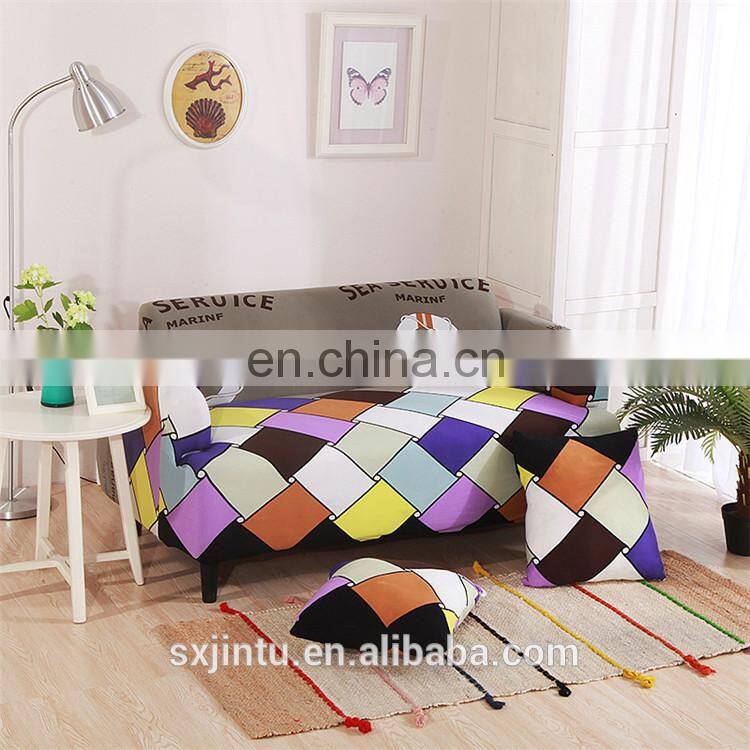 Home Decoration Gift Child Cute ColourAll-inclusive Elastic Stretch Sofa Slipcover Couch Covers Sofa with Pillowcase 3 seat