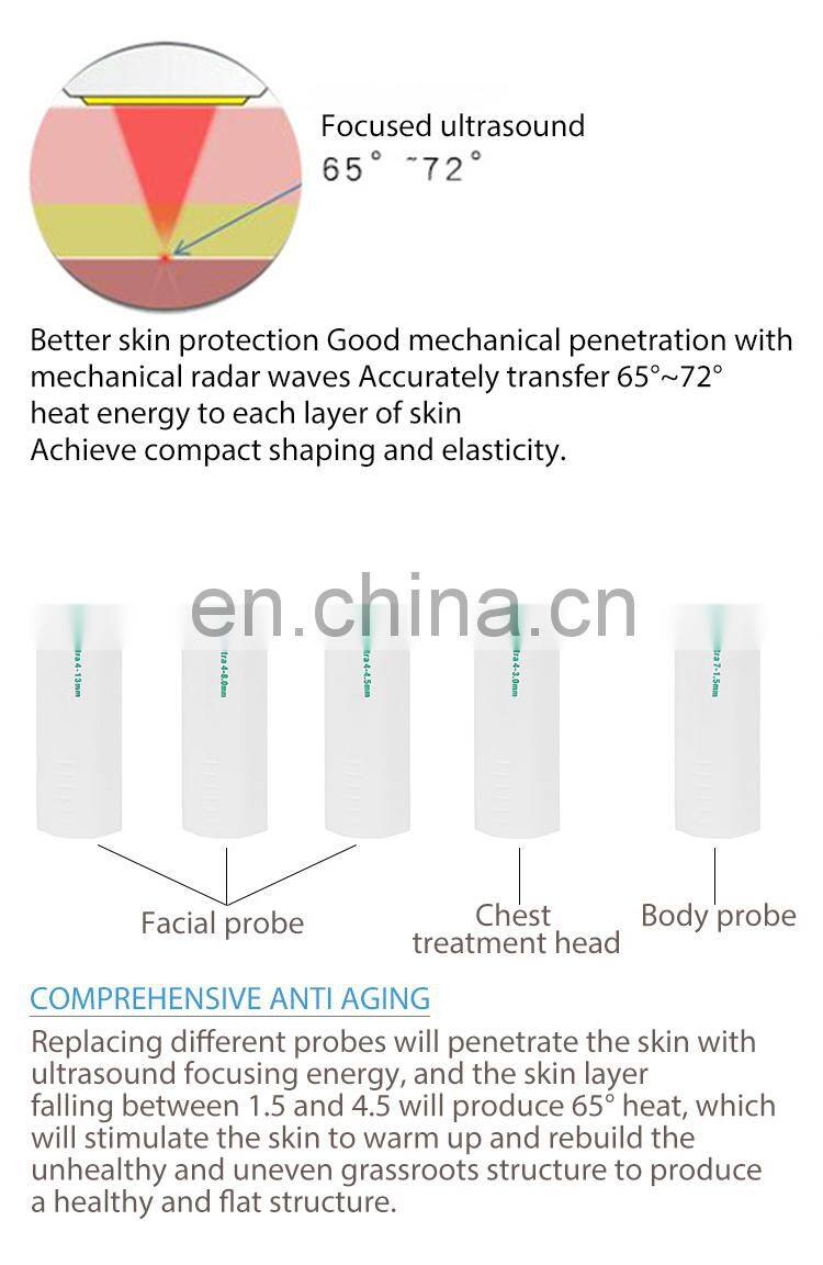 2019 Newest lift face wrinkle removal facial massager 3d ultrasound machine price