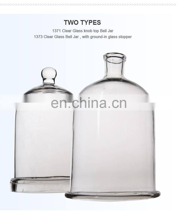 AKMLAB Transparent Durable Glass bell jar dome