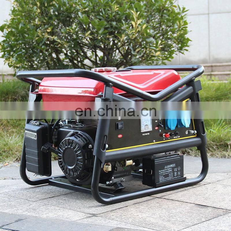BISON China 5KW Cheap Gasoline Gas Operated Electric Generator with Battery