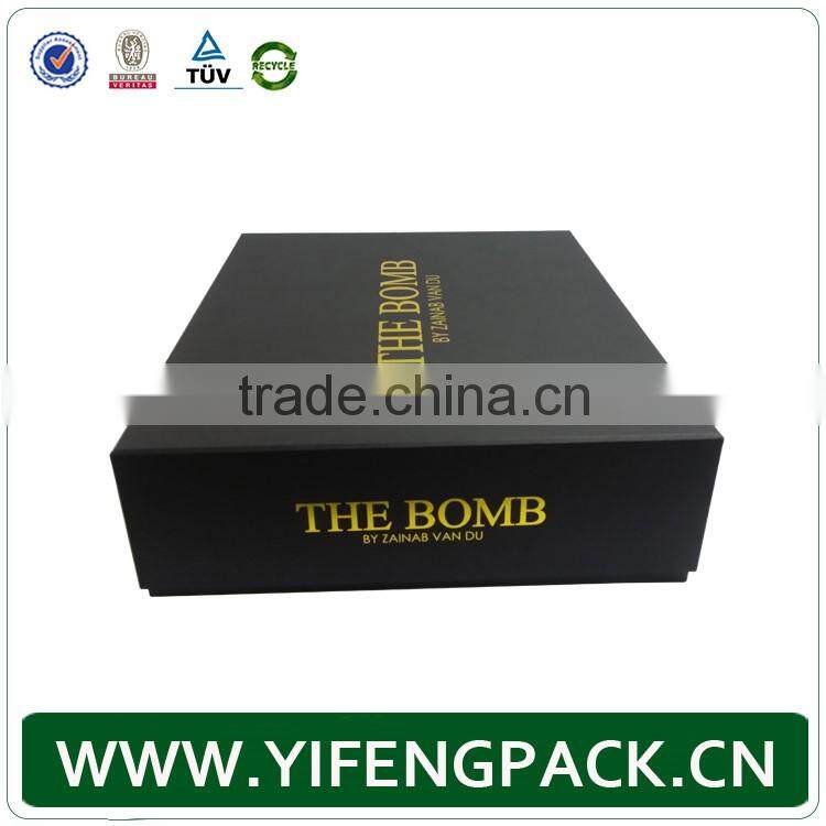Customized matt black packaging paper gift corrugated box makers