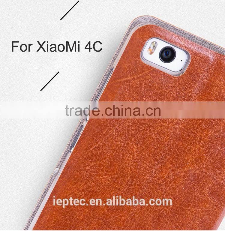 MOFi Luxury Phone Cases Cover for XiaoMi Mi4C, Retro PU Leather Flip Style Phone Cases